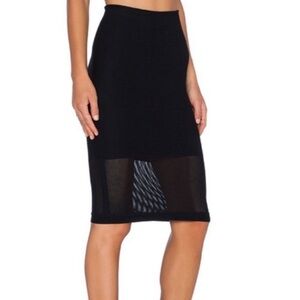 BCBGENERATION Mesh Contrast Skirt Black XS/S